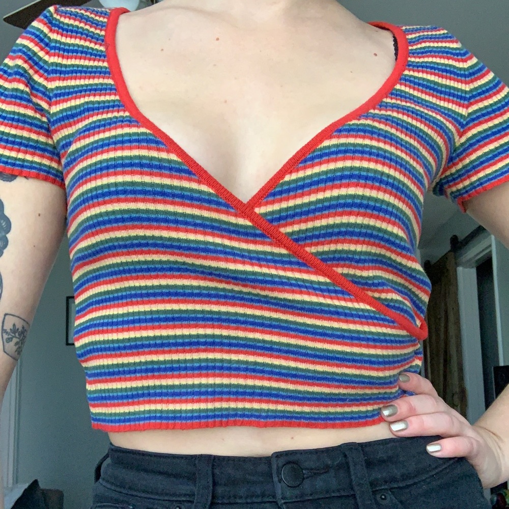 Rainbow Striped Top